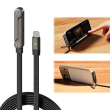 Unsichtbares Ladekabel mit Halterung, USB-C auf USB-C, 1,5 m, 240 W