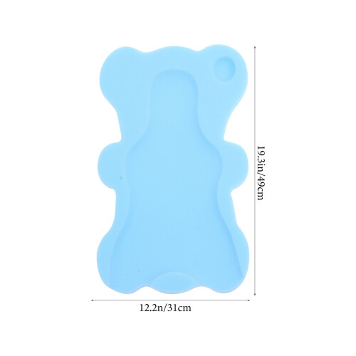 Baby Bath Sponge Pad Sky Blue PU Sponge 1Pack Support for Baby 1