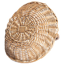 Panier de rangement en osier brun clair avec poignée
