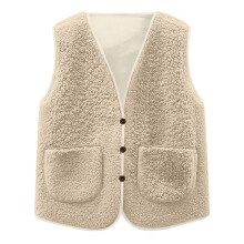 Gilet sans manches en sherpa pour femme, chaud et sans manches, idéal pour l'automne et l'hiver.