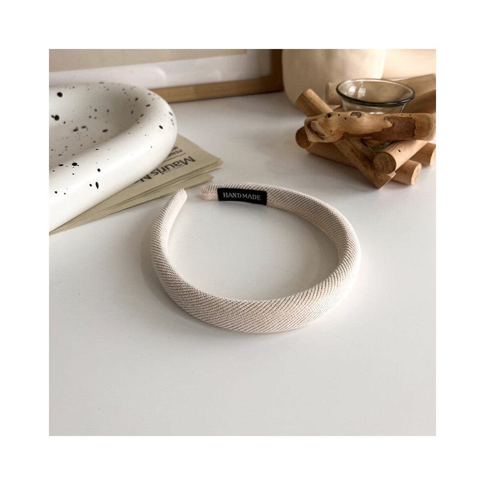Unisex Retro Solid Color Sponge Headband For Women Girls Temperament Hairband Simple Sweet Hair Hoop Fashion Versatile Hair Accessories