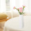 White Plastic Imitation Glazed Vase 20cm 4