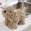 Serviette en chenille motif chiot 26 x 13 cm 5