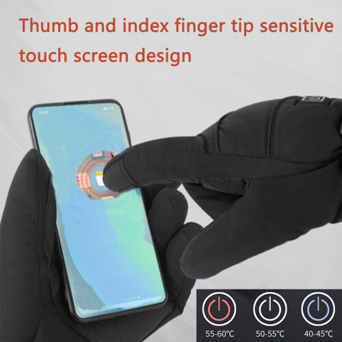Heated Driving Gloves with 3-Speed Temp Control, Windproof & Touchscreen-Compatible – Unisex 1