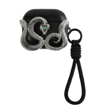 Fém és bőr AirPods Pro tok 2. és 3. generációs készülékekhez