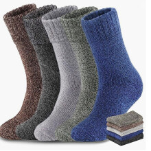 Chaussettes thermiques d'hiver pour hommes, triple chaleur, 5 paires