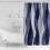 Blåt Ripple Bruseforhæng 66x72 tommer Polyester Vaskbart 2