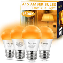Ampoules de sommeil ambrées A15 1,5 W E26 1600 K (lot de 4)
