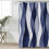 Blåt Ripple Bruseforhæng 66x72 tommer Polyester Vaskbart 5