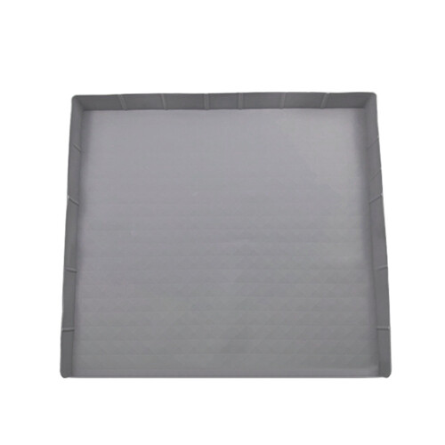 Χαλί Συσκευής Σιλικόνης 60x60cm Γκρι Μαύρο