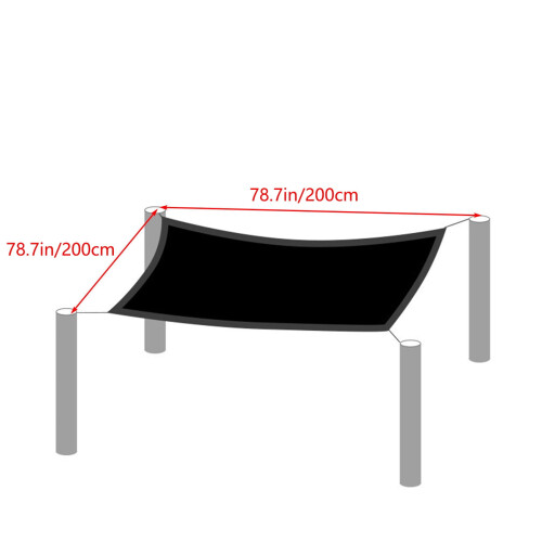 6.5x6.5 FT Rectangular Sun Shade Sail – UV-Blocking, Thickened Shade Cloth for Backyard, Deck, Patio, Garden – Compatible with Standard Mounting 2