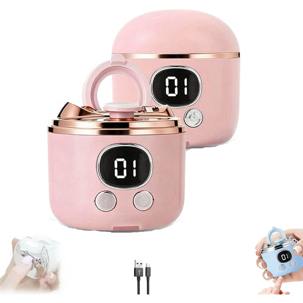 Electric Nail Clipper and Polisher for Seniors Pink 3-Speed