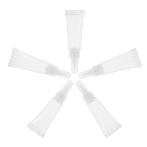 10Pièces Tubes Transparents Souples Finis Bouchon Vis