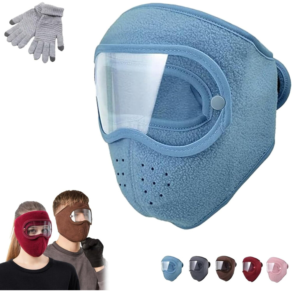 Thermal Fleece Face Mask With Detachable Goggles 9058772216502