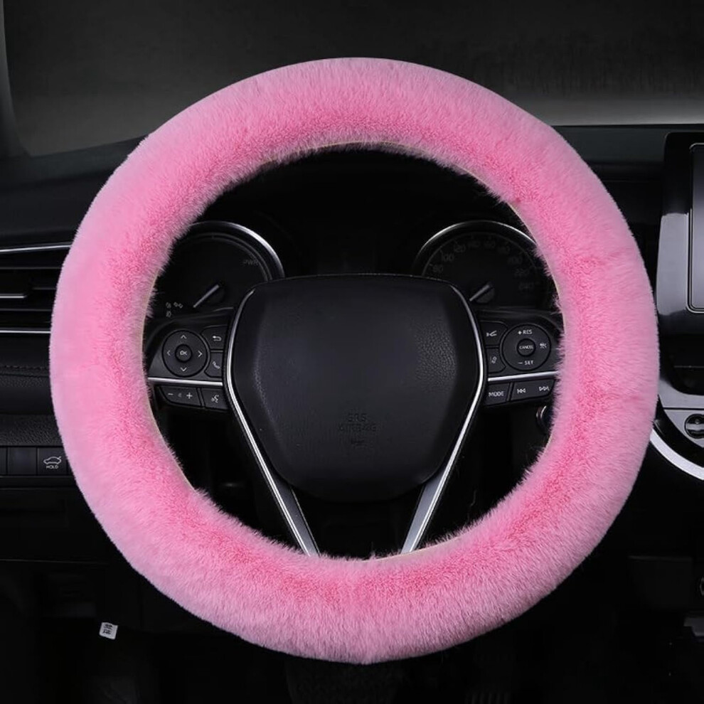Steering Wheel Cover Fuzzy Warm Non-Slip 15 Inch 9122141366546