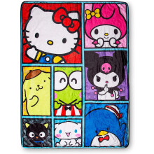 Sanrio Friends Sherpa Fleece -heittohuopa 54x72 tuumaa