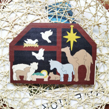 Set di puzzle in legno della Natività, decorazione religiosa, 12 pezzi