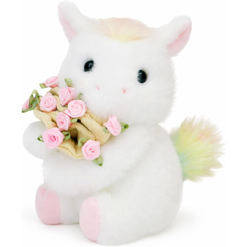 Rosenstrauß, Teddybär, Plüschtier, Einhorn, rosa, 1 Stück 1