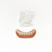 (Lower Teeth)Silica Gel Veneers False Teeth Snap On Instant Smile Cosmetic Tooth Dentures Set