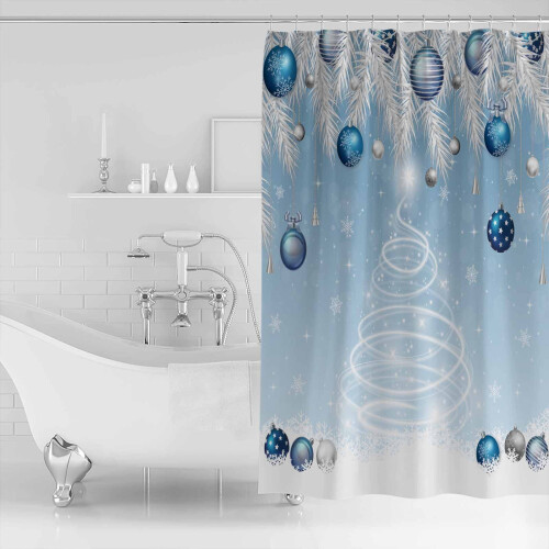 Juletræsbruseforhæng 152x183 cm, vandtæt polyester 1