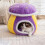 Coussin champignon pour chats et chiens, violet, petite taille 5