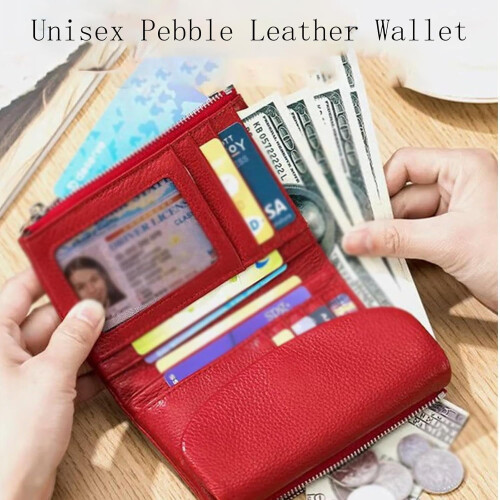 Πορτοφόλι Joyfullygo, Unisex Δερμάτινο Πορτοφόλι με Βότσαλα, 2025. Γνήσιο Δερμάτινο 1