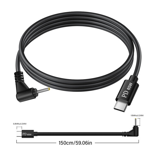 65W Type C Notebook Charging Cable, Quick Data Sync Wire for Travel and Setting 2