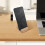 Houten telefoonhouder, universele, moderne en compacte standaard 6