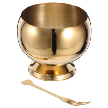 5Sets Eisbecher Fußed Gold Mit Löffel Für Dessert Und Salat