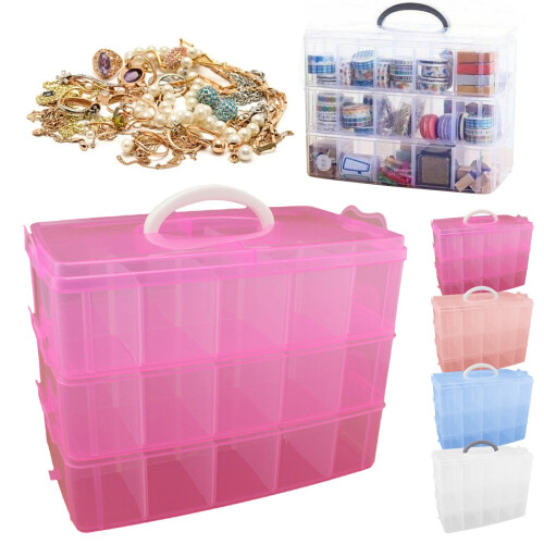 Organizator de fire transparent cu 3 compartimente reglabile