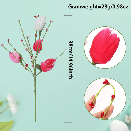 Easter Floral Egg Picks 15.8-inch Artificial Flower 2