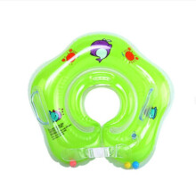 (Green)Baby Swimming Pool Bath Shower Neck Floating Water Tub Inflatable Ring Circle