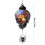 Stained Glass Skull Hanging Light with Bat Pendant 2