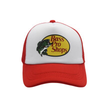 (Red) Shops Pro Bass Baseball Caps Sun Protection Mesh Adjustable Breathable Outdoor