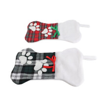 Xmas Stockings 2pcs Bone Shape Hanging Decoration & Gift Bag for Home
