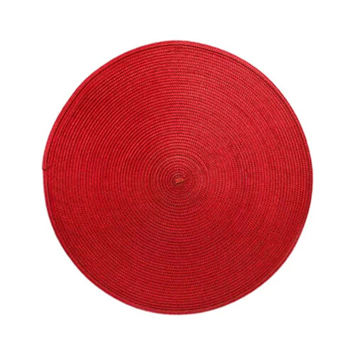 Runde vævede dækkeservietter 38 cm PP polyester 2