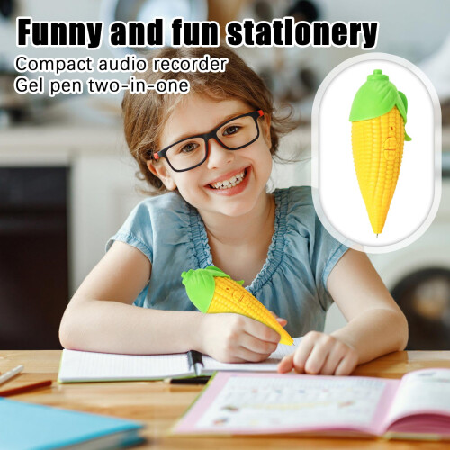 Corn-Shaped Voice Recorder Pen with Playback – Compatible with Students, Teachers & Teens 2