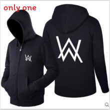 (Black,XL)Mens Women Letter Print Luminous Hoodie Jacket Zipper Sweater Daily Sportswear