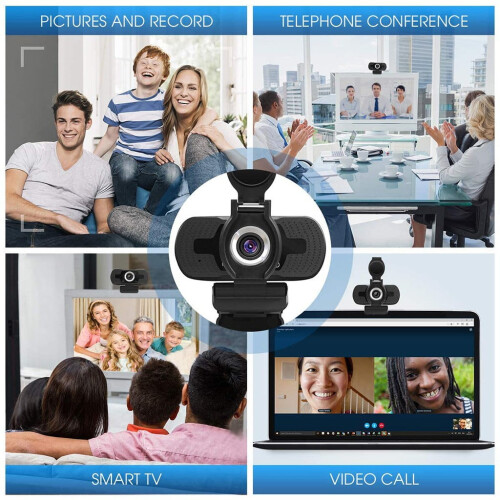 Webcam Full HD 1080P para PC, com microfone, para videochamadas, 4K e 120fps. 2