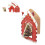 10pcs3D Rotating Christmas House Greeting Cards 5