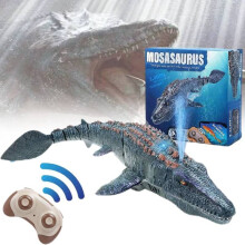 Control Remote Jurassic Mosasaurus Dinosaur Water Toy Diving Rc Spray Light Boat