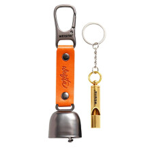 Bärenglocke aus Messing mit magnetischem Schalldämpfer für Wanderungen