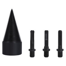 Black Metal Wood Splitting Drill Bit Set High-Carbon Steel