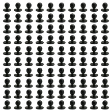 Botões redondos para avental de chef, unissex, 3 tamanhos, pacote com 100 unidades.