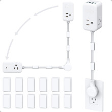 Otočný predlžovač zásuviek s 3 AC zásuvkami, kábel 3 metre, 20 W