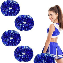 Pompon da cheerleader con manico in plastica – Confezione da 4