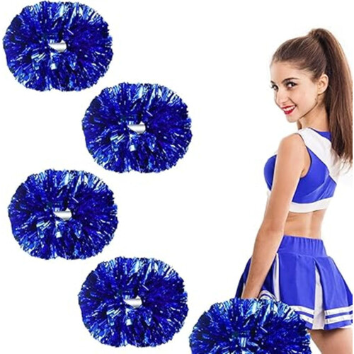 Cheerleading-Pompons mit Kunststoffgriff – 4er-Pack