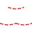 3PCS Red Felt Heart Garland Set 1