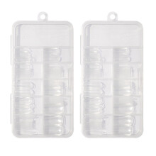 100 Stück transparente künstliche Fingernägel, Maniküre-Zubehör