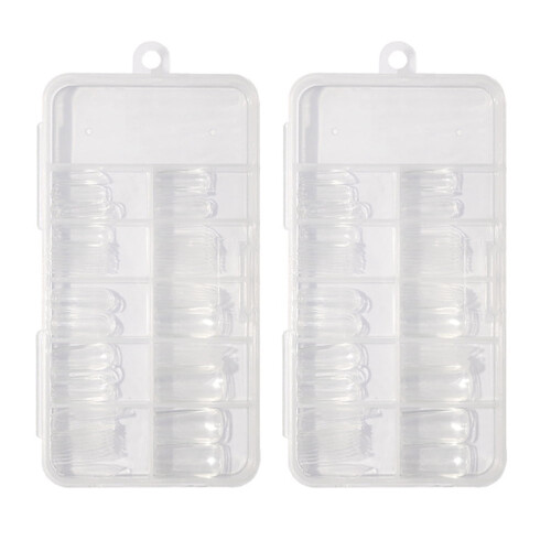 Unghie finte trasparenti, accessori per manicure, 100 pezzi